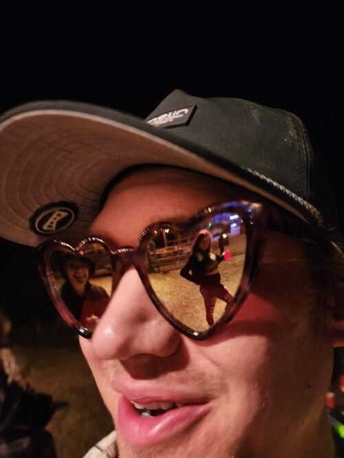 Hosts Willie and Jess welcoming attendees to the festival